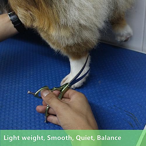 HASHIMOTO Curved Scissors for Dog Grooming, 6.5 inch, Extremely Lightweight | Ultralight Aluminum Handles, 440C Stainless Steel, 30 Degree of Curved Blade - size: 6.5", style: Curved (Super Lightweight)