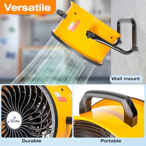 iLiving 16 in. Low Noise Turbo Fan 2687 CFM 3-Speed Portable Air Circulator for Shop, Office, Greenhouse, Home and Warehouse - size: 16-Inch