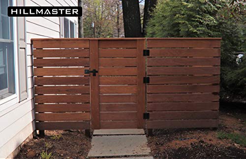 HILLMASTER Sturdy 6" Farm Flip Fence Gate Latch, Barn Door Lock Flip Latch Hardware, Rustic Gate Lock for Cabinet, Shed, Sliding Doors, Matte Black (Pack of 2) - size: 6in (Pack of 2)