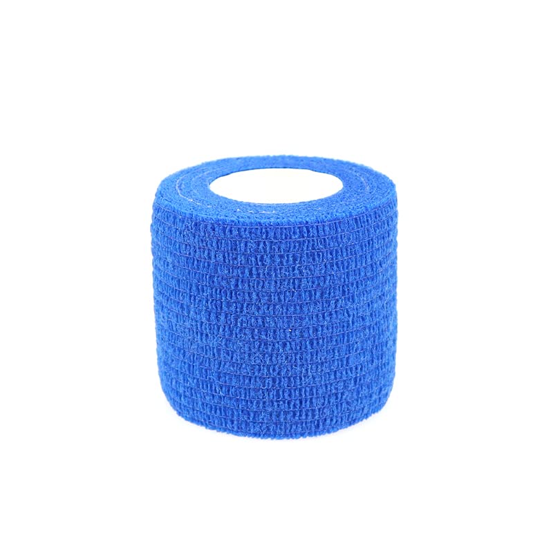 Self Adhesive Bandage Wrap Animal Cohesive Bandage Self Adherent Wrap First Aid Tape for Dogs Cats Horses Birds & Wrist Healing Ankle Sprain (2 Inch Blue 12 Rolls) - color: 2 Inch Blue 12 Rolls