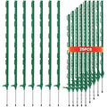 25 Pack Electric Fence Posts, 48 Inch (4 FT) Temporary Plastic Step-in Fence Post for Electric Fencing and Yard Protection