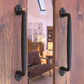 2-Pack 12 Inch Diamond Tapered Barn Door Handle - Black Cast Iron Pull for Sliding Doors, Gates, Sheds, Fences, Closets - Indoor Outdoor Farmhouse Hardware - size: 12" - 2 Pack, style: Diamond Tapered