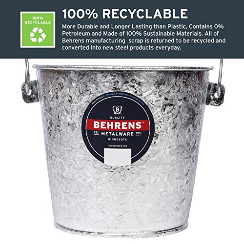 Behrens Hot-Dipped Galvanized Steel Utility Pail - size: 15-Quart, style: Hot Dipped