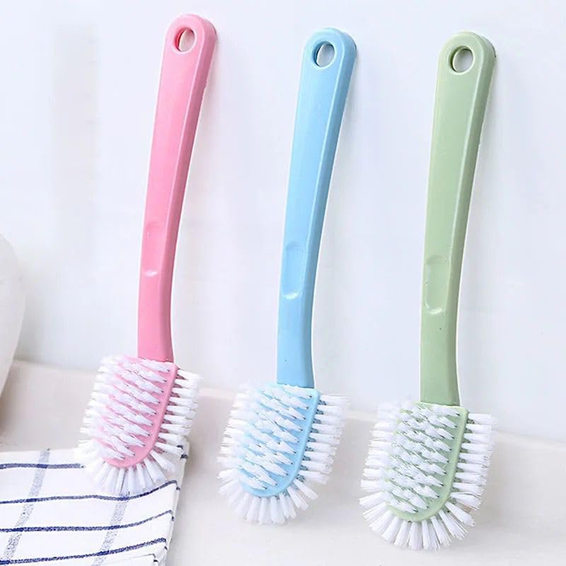 Scrub Brush for Shoes & Sneakers - Double Sided Cleaning Brush, 3 Color Pack