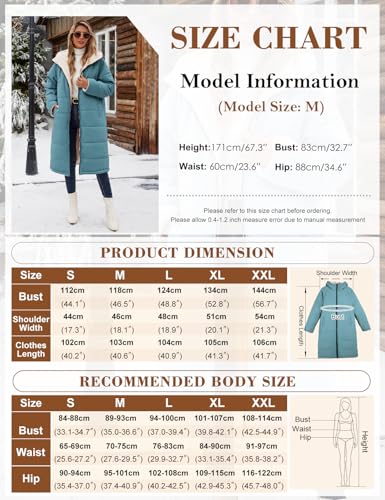 Women Winter Coats Fleece Long Coats Jackets Oversized Warm Down Jacket with Hood - color: Dark Blue, size: Large
