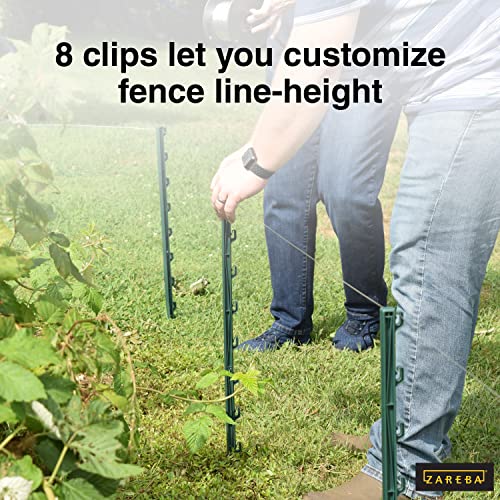 Fi-Shock P-30G 30 Inch Garden Fence Post, Ideal for Gardens and Temporary Fencing - 25 Pack