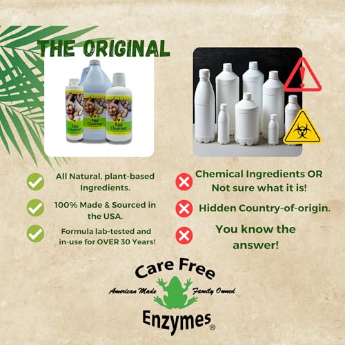 CareFree Enzymes Egg Washer & Egg Cleaner — Natural Enzyme Egg Wash for Fresh Farm Eggs, Safe for Backyard Chickens & Homesteads, 33.9 oz