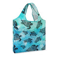 WIRESTER Reusable Grocery Tote Bag for Women, Foldable Shopping Bag, Cute Shoulder Bag, Beach Bag - color: Ocean Sea Turtles
