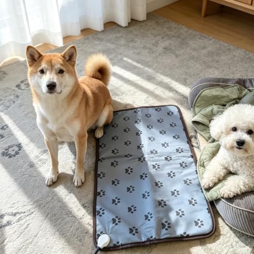 Puppy Heating Pad for Whelping New Born Dog Heated Bed,Heated Puppies Bed,Pet Heated Cat Bed,4 Auto Shut Off Timer,9 Level Heater Large 34x21 in