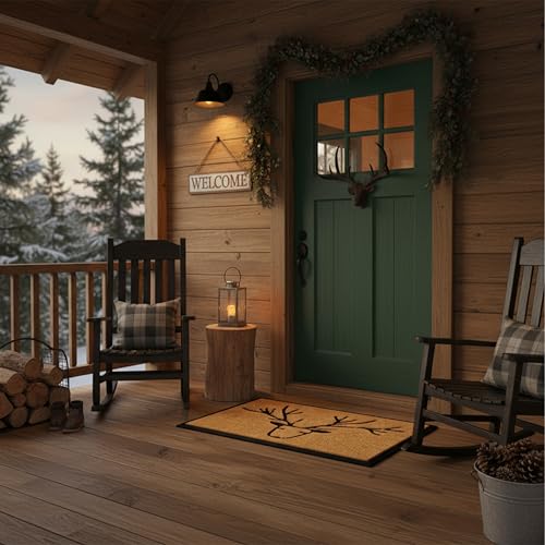Calloway Mills Deer Coir and Rubber Heavy-Duty 18" X 30" Doormat - color: Deer