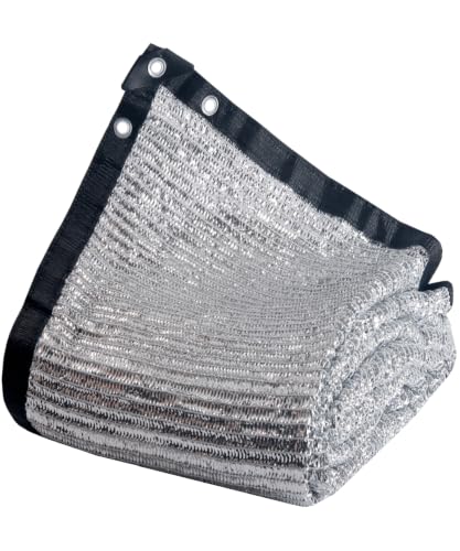 85% Aluminet Shade Cloth with Grommets 6.5 x 8FT Reflective Sun Shade Tarp | UV Stabilized HDPE Mesh - Breathable Aluminum Shade Cloth for Garden, Greenhouse, Pergola, Backyard & Outdoor Sun Protection - size: 6.5 ft x 8 ft