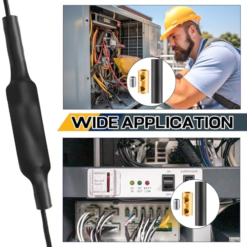 Relaxweex 15 Sets Underground Wire Splice Kit Suit for Wire Under 12 Awg Amp Splicing Quick Wiring Connection Nut Kit Terminal with Shrink Tubes and Screws Circuit Connector(60V) - style: 60v