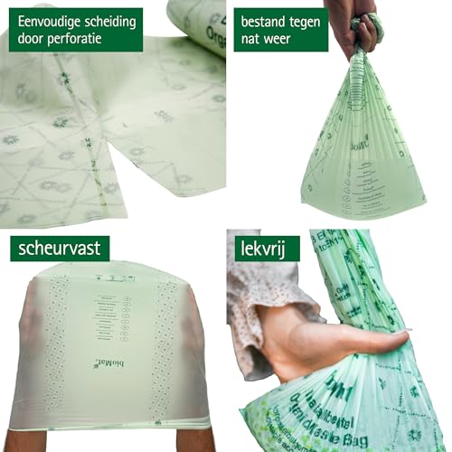 bioMat 64 Gallon Compostable Food Scrap Bags, 20 Count | BPI, CMA and OK Compost HOME certified, Meets the ASTM D6400 Standard, XL Flat Top Bin Liner for Kitchen Food Waste Bin - size: 10 Count (Pack of 2), style: 64 Gallon
