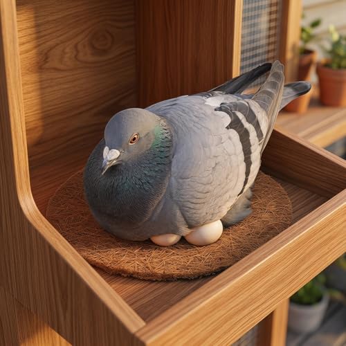 POPETPOP 10 Pcs Pigeon Nest Pads, Natural Coconut Fiber Bird Breeding Mat | Bird Egg Mat for Parakeet Chicken Breeding Hatching - Pigeon Supplies