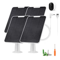 Solar Panel Charger Compatible with Arlo Pro 6/6 XL, 6V 5W Solar Panel for Arlo Pro Security Camera 2K HDR (6th Gen, 2025 Release), IP65 Weatherproof, USB-C Plug, 9.8ft Cable Secure Wall Mount, 4 Pack - size: for Arlo Pro 6-4 Pack