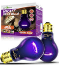 REPTI ZOO 75W Reptile Heat Lamp 2Pack Reptile Night Heat Bulb Night Heat Lamp Without UVA for Turtle Bearded Dragon Gecko Lizard and Snake E26/E27 Purple
