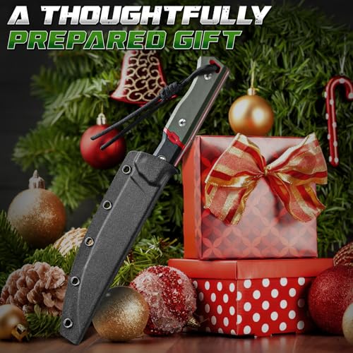 Purple Dragon Outdoor Knife for Boning - Trailing Point Boning Knife Green | Forged from a Single Piece of D2 Steel, Full Tang G10 Handle, Gift Box - size: 5.7 inch