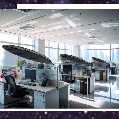 Large Adjustable Office Cubicle and Desk Shade,51'' Portable Cubicle Light Shade with Clamp Foldable Rotatable Canopy Blocks Light or Disturbance for Working Accessories(Starlit Sky) - style: Starlit Sky