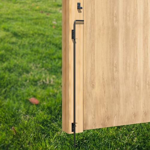 36" Cane Bolt Gate Drop Rod Heavy Duty Gate Hardware, Gate Ground Latch for Wood Metal Vinyl Gates Doors Stopper for Gate Ground, Wrought Iron Gate Latches, Black Finish-1 Pack - size: 36 Inch