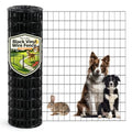 PVC Coated Welded Wire Mesh 16GA 36in x 50ft, 2x3 Mesh Black Fence Roll | Dog Fence Chicken Run Rabbit Enclosure Farm goat pens deer protection tree guards compost areas greenhouse perimeters - color: 16GA 36''×50'