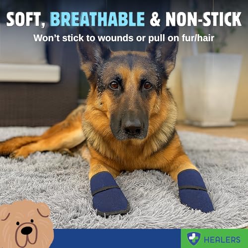Healers PetCare Gauze Inserts for Dog Booties, X-Small, 8 Pack | Non-stick gauze pads, non-adhesive, sized for X-Small Healers booties, soft, breathable, replacement - size: Gauze XS
