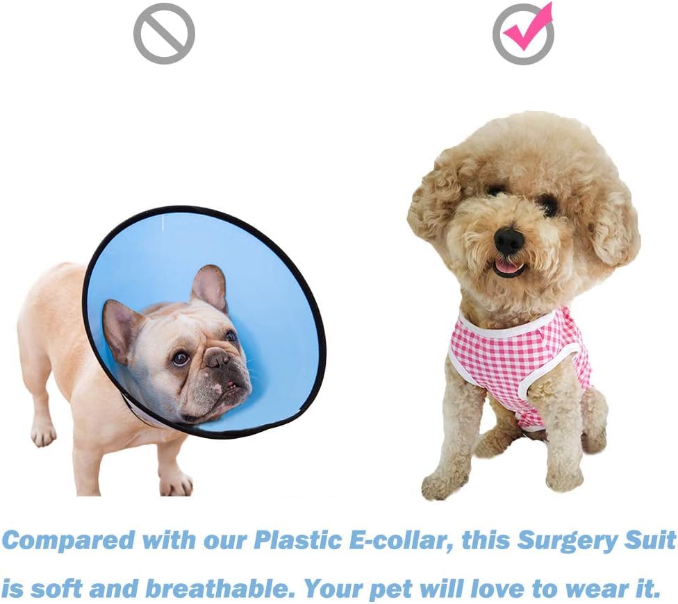 Dog Surgical Suit - Recovery Onesie for Dogs After Surgery, Spayed Female/Male Puppy, Breathable Anti-Lick Clothes, Alternative to Cone(Black and White-XXS) - color: black and white, size: XX-Small