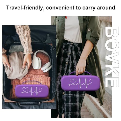 BOVKE Stethoscope Case for 3M Littmann Classic III, Lightweight II S.E, MDF Acoustica Deluxe Stethoscopes - Extra Room for Medical Bandage Scissors EMT Trauma Shear and LED Penlights, Dark Purple - color: Dark Purple