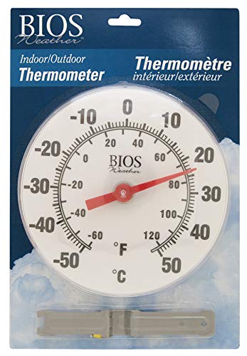 BIOS Dial Thermometer, Black and White, 6""" (TR612)