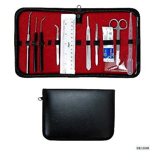 Dissection Kit for Biology Lab & Anatomy - Stainless Steel Scalpel Knife Set for Medical & Veterinary Students, KIT1025-10 Pcs - style: KIT1025 - 10 Pcs