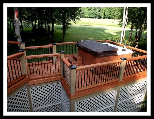 4x4 Black Flat Post Cap Most Common fits (3.5"x3.5" up to 3.75"x3.75") Pressure Treated Post. Newel Newport Top for Outdoor Fences, Mailboxes & Decks, UV Stable Polymer | UV stable polymer, American made, patented installation, corrosion resistant, weathe
