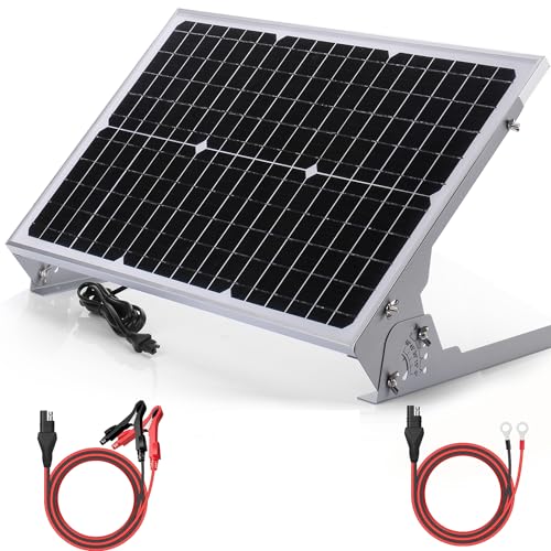 SUNER POWER 12V 30W Solar Battery Charger Maintainer, Built-in UltraSmart MPPT Controller, Adjustable Mount Bracket, Waterproof 30 Watt Solar Panel Kit for 12 Volt SLA Deey Cycle AGM Lifepo4 Battery - size: 30W Ultra