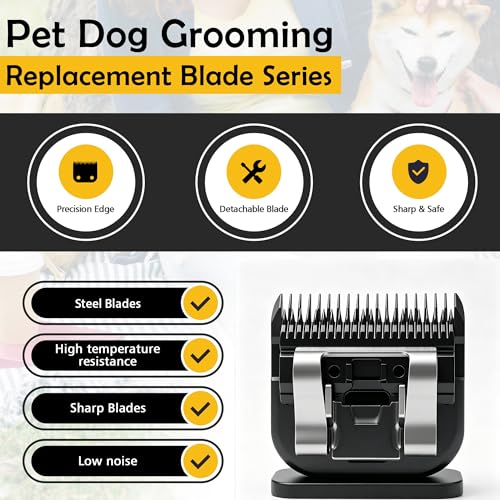 Detachable Steel Pet Dog Clipper Blades, Size-10, Compatible with Andis Cutting Length 1/16" | Size 10, Cut Length 1/16"(1.5mm), Pet Grooming Clipper Detachable Replacement Blade, Stainless Steel, Compatible Accessory - size: #10: 1/16" (1.5 mm) Black