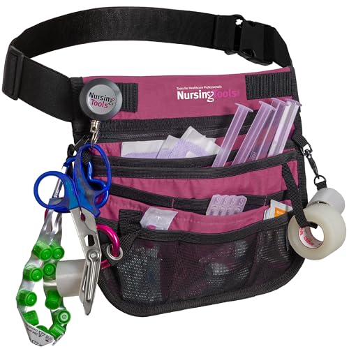 Kangapak Nurse Fanny Pack Multi Compartment Waist Organizer Tool Bag for Students, Practitioners & Medical Professionals - color: Purple Haze