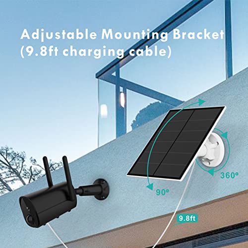 Solar Panel for Security Camera, 5W USB Solar Panel Compatible with Rechargeable Battery Camera, Solar Panel Charger for Camera with IP65 Waterproof, Adjustable Bracket, 9.8ft Cable(2 Pack) - size: 2 Pack