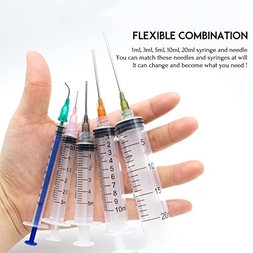 Glue Applicator Syringe with Blunt Tip Needle for Liquid, Ink, Oil, Perfume | Woodworking, Grease, Craft, Epoxy, Lip Gloss Making Filling Dispensing Kit