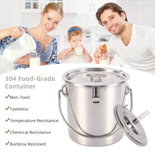 7L Goat Milking Machine,Battery Rechargeable Portable Milker,304 Food Bucket - size: 7L Goat