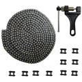 08B Roller Chain 20 Feet 480 Link with Chain Breaker | with 10 Connecting Links for Chain Driven Sliding Gate Opener for Replacement and Extension 08B Metric Standard 428#
