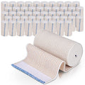 GT Premium Elastic Bandage Wrap (4" 50 Pack) - Hook & Loop Fasteners at Both Ends - Latex Free Hypoallergenic Compression Roll - Reusable Bandages for Waist, Legs, Elbow & Knee Wrap - size: 50 Pack