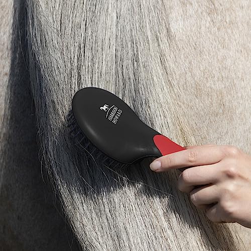 Harrison Howard Horse Mane and Tail Brush Horse Professional Grooming Brush Equestrian Detangler Non-Slip Brush Red - color: Red