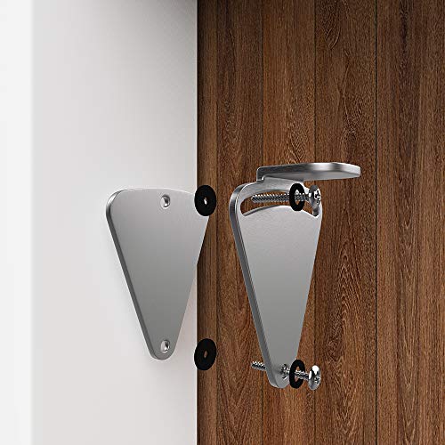 WINSOON Barn Door Lock Hardware Stainless Steel, Sliver | Sliding Privacy Latch for Barn door Closet Shed Pocket Doors Wood Gates