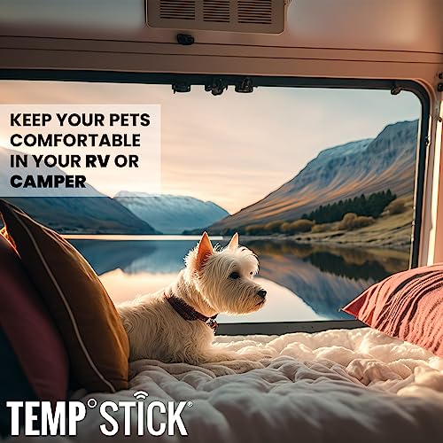 Temp Stick Remote WiFi Temperature & Humidity Sensor, Data Logger. No Subscription. 24/7 Monitor, Unlimited Text, App & Email Alerts. Made in America. Use with Alexa, IFTTT. Monitor Anywhere, Anytime - color: White