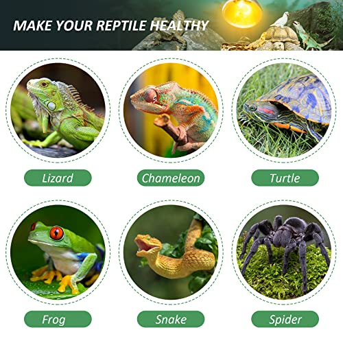 MIXJOY 2 Pack 100W Reptile Heat Lamp Bulb Full Spectrum UVA UVB Sun Light for Reptile and Amphibian Use - size: 2 Count (Pack of 1)