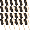 Tioncy 24 Pieces Wooden Dust Brush Bulk Hand Broom Bench Soft Bristle Cleaning Outdoor Furniture Brushes with Long Wood Handle for Cleaning Car Bed Sofa Fireplace Couch Clothes