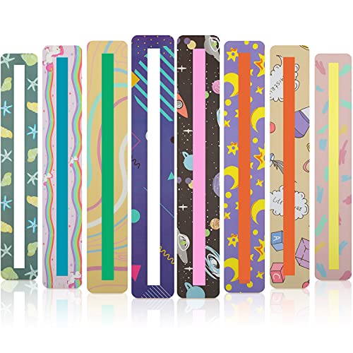 Censen 16 Pieces Guided Reading Highlight Strips for Student,Cute Style | Highlight Bookmarks Help with Dyslexia, Line Readers for Students, Ruler Tool, Sentence Tracker, for Back to School Supply - style: Cute Style