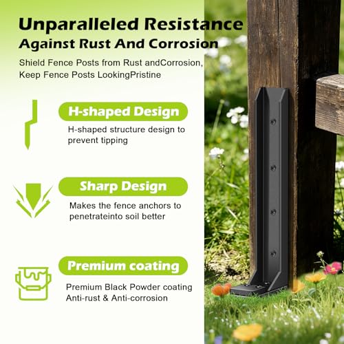 4 Pcs Fence Post Repair, Heavy Duty Fence Post Anchor Ground Stakes for Repair Tilted, Broken Wood Fence Post with Install Accessories (Special Edition) - style: 4 pcs Special Edition