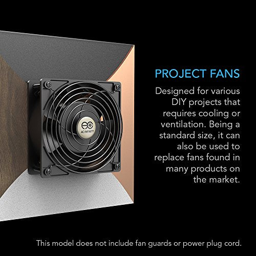 AC Infinity AXIAL 1238W, Muffin Fan, 120V AC 120mm x 38mm | High Speed, UL-Certified for DIY Cooling Ventilation Exhaust Projects - size: Single 120 x 120 x 38 mm, Hard Wire