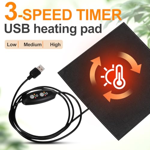 MAGICLULU USB Heating Pad for Hamster Cage Small Animal Heating Pad for Reptiles Rabbit Winter Thermal Insulation Mat Soft Warm Heat Mat for Cozy Resting 5.51 X 5.51 X 0.03 in 1 Pack