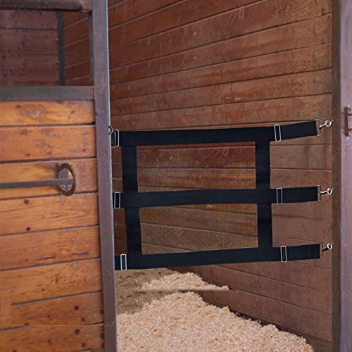 Adjustable Horse Stall Guard Keep Horse Securely in Stall with Mesh Allow Air Flow