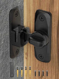 90/180 Degree Flip Barn Door Lock, Protect Privacy - Security Sliding Door Latch, Small Gate Latches Hardware for Barn, Garden, Bathroom, Cabinet, Window (Black-1PC) | Protect Privacy - Security Lock, Small Gate Latches Hardware for Barn, Garden, Bathroom