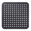 Yimobra Square Shower Mat Non Slip, Super Strong Suction Cups, 21"X21" Bath Tub Mat with Drain Holes, Machine Washable Fast Draining Bath Mats, Bathroom Essentials,Black - color: Black, size: 21 X 21 Inch
